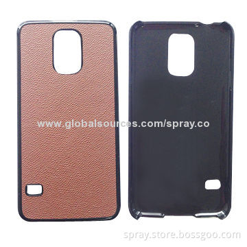 PC and Leather Cases for Samsung Galaxy S5, Leather Attached on Back Cover